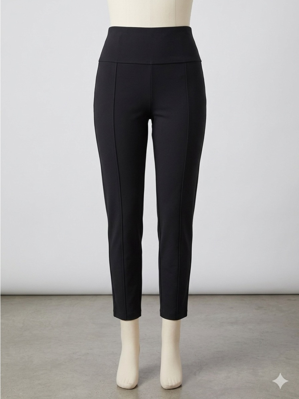 High-Rise Ankle Maze Collection Pants in Black